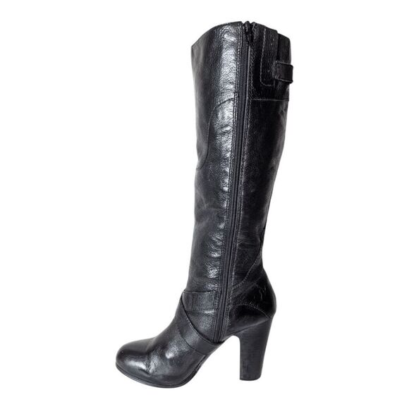 NINE WEST Millicento Black Leather Knee High Boot Size 8.5M - Picture 7 of 9